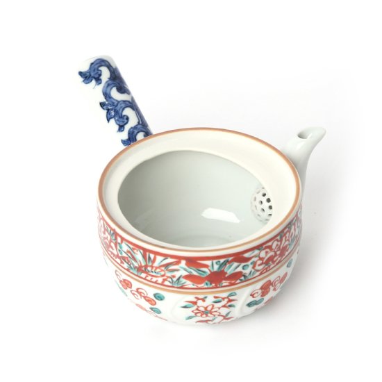 Japanese Teapot Kiyomizu Kyusu Porcelain Horie-Akacho. 390ml