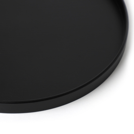 WOODEN JAPANESE TEA TRAY MOKUDE (BLACK), LARGE