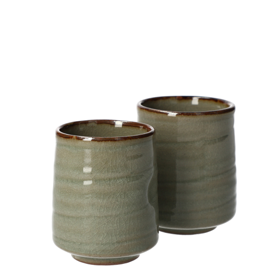 Teacup Pair Mino Shibukusa