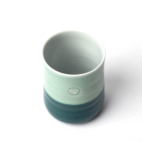 Teacup Asahiyaki Celadon x Blue Green Tall