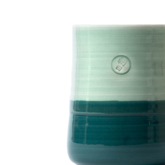 Teacup Asahiyaki Celadon x Blue Green Tall