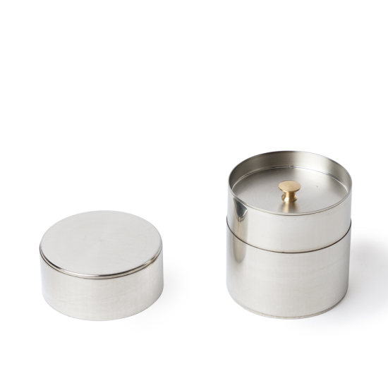 Boîte à thé Kaikado fer blanc large 120 g