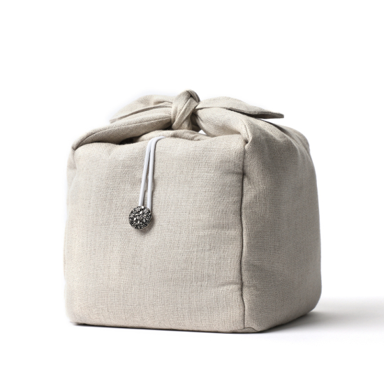 Yoshi En, coffret de 5 bols à thé, pièces noires et blanches, sac de protection gris