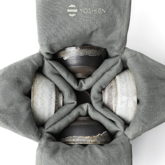 Petr Novak Yoshi En Tea Bowl Set White & Black Light Bag