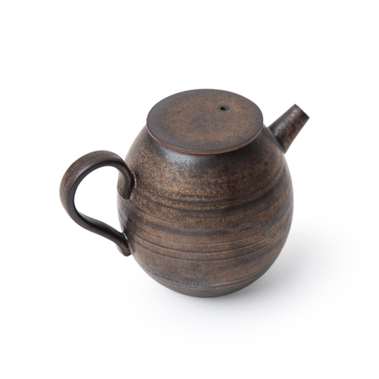 Théière moderne Jingdezhen avec glaçure métallique