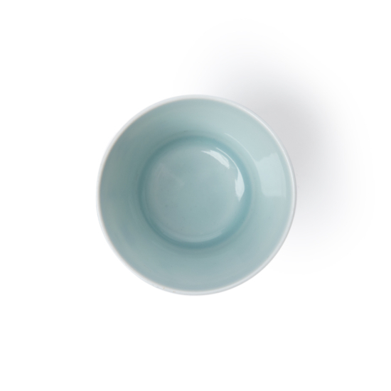 Jingdezhen Kalligraphie Porzellan Tasse blau-weiß