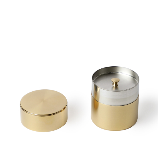 Tea Caddy Kaikado Brass Wide 120g
