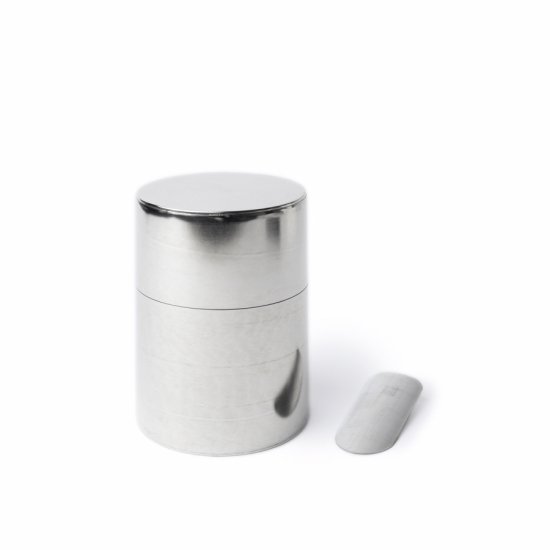 Boîte à thé Kaikado fer blanc couvercle intérieur mobile 200 g