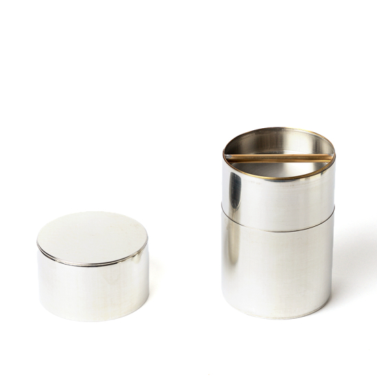 Tea Caddy Kaikado Tinplate Push Down Lid 200g
