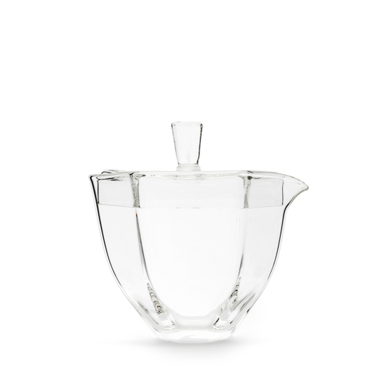 Gaiwan hexagonal en verre Yoshi En Xue Hua