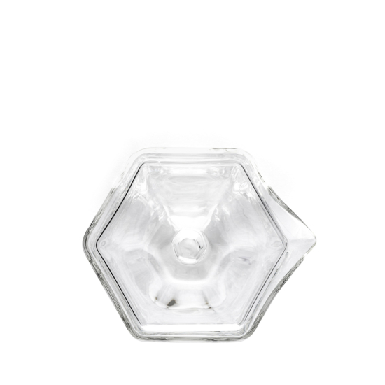 Gaiwan hexagonal en verre Yoshi En Xue Hua