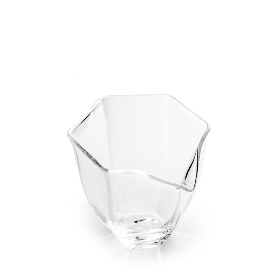 Cha Hai hexagonal en verre Yoshi En Xue Hua