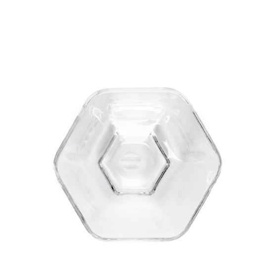 Glass Teacup Yoshi en Xue Hua Hexagon