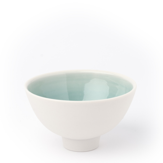 Tasse à thé blanche et turquoise Lars Kanter