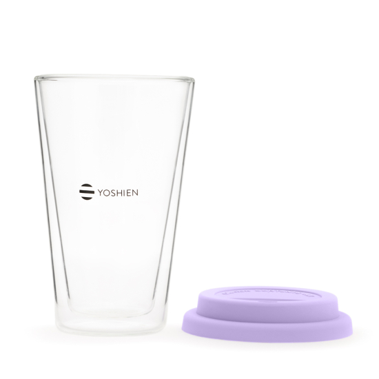 Doppelwandiges Glas Lila