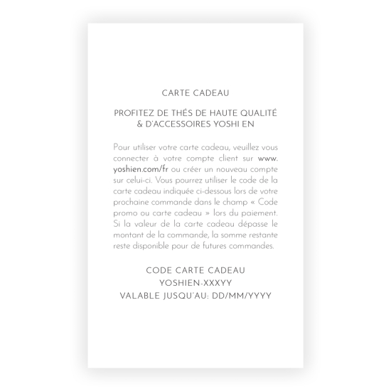 Carte cadeau 50 euros