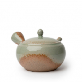 kouchanです Triangle Tokoname Kyusu by Fujita Tokuta 230 ml - White