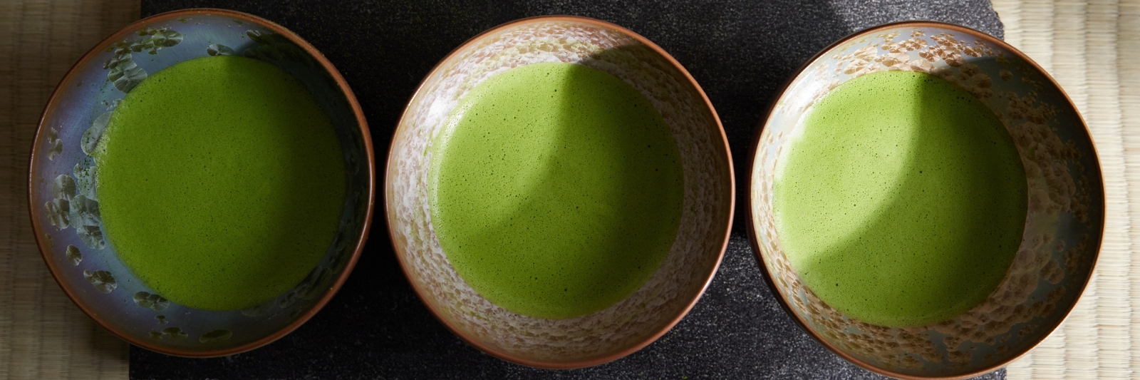 Drei Matcha Schalen Kyoyaki Yoshi en