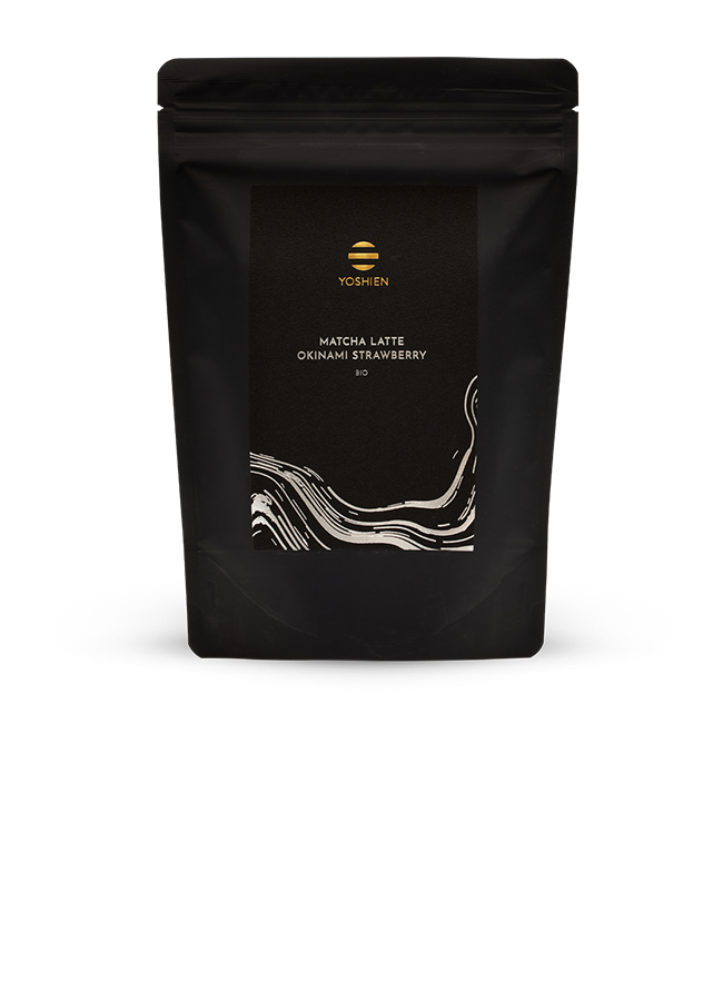 Matcha Latte <br> Okinami Bio <br> Strawberry