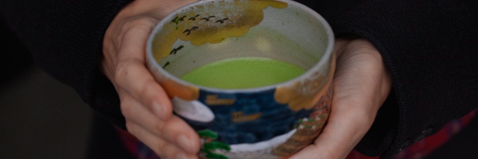 Japanischer Matcha mit Kyoyaki Chawan Matcha-Schale